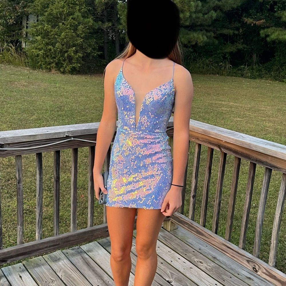 PromGirl Iridescent Sequin Mini Dress